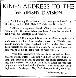Irish Independent 15 January 1916