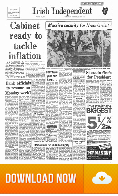 President Nixon Visits Ireland 03 October 1970
