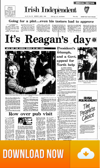 President Reagan Visits Ireland on the 04 June 1984