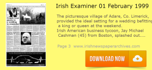 1999 - Irish American business tycoon, Jay Michael Cashman