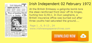 Irish Independent 2 FEBRUARY 1972 Dublin burning of British Embassy 