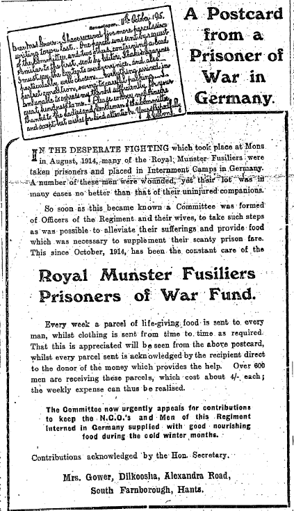 Irish Independent Munster Fusiliers War Fund