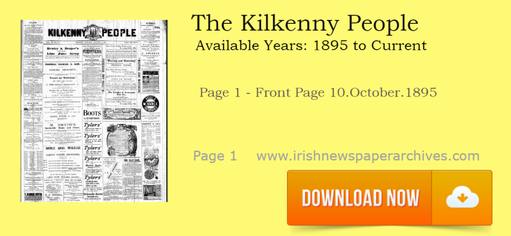 Kilkenny People 1895 Archive on Irish Newspaper Archives 