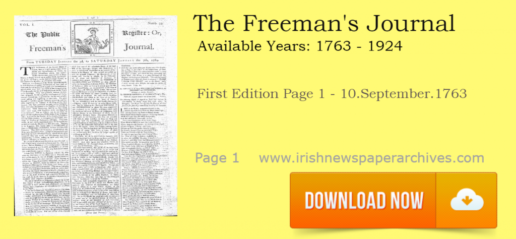 Freeman's Journal 10 Sep 1763 