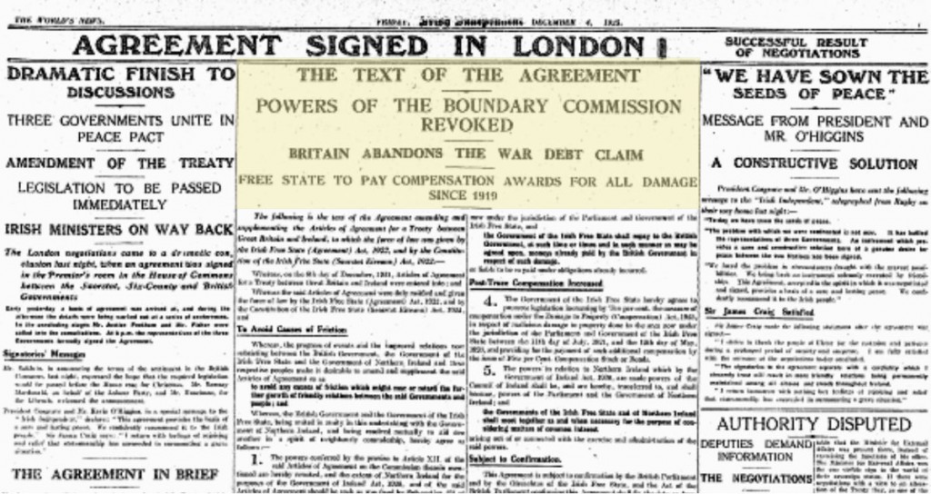 On this day in 1925 the Boundary Commission issued its final recommendations for the border between Northern Ireland 