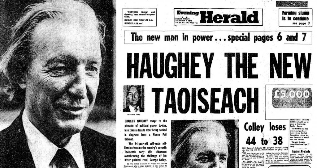 Charles Haughey Elected Leader @ www.irishnewsarchives.com