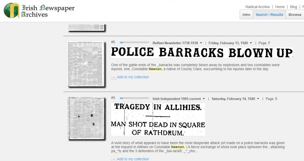 Aillihies Barracks Raid Michael Neenan Shot