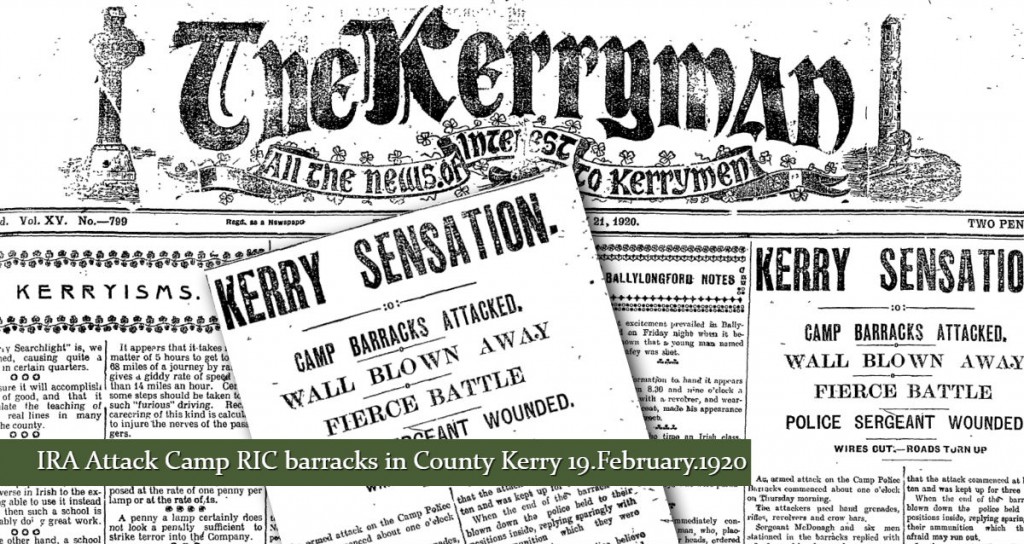 IRA ATTACK CAMP RIC BARRACKS 19.FEBRUARY.1920