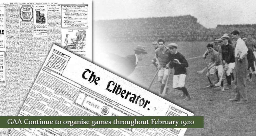 GAA Organise Games 1920 February