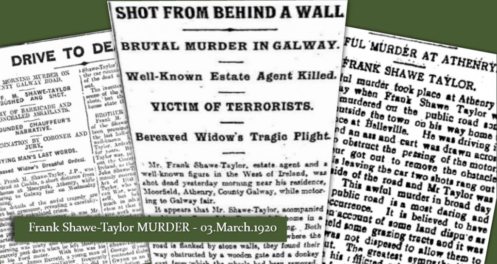 Frank Shawe-Taylor Murdered 03 March 1920