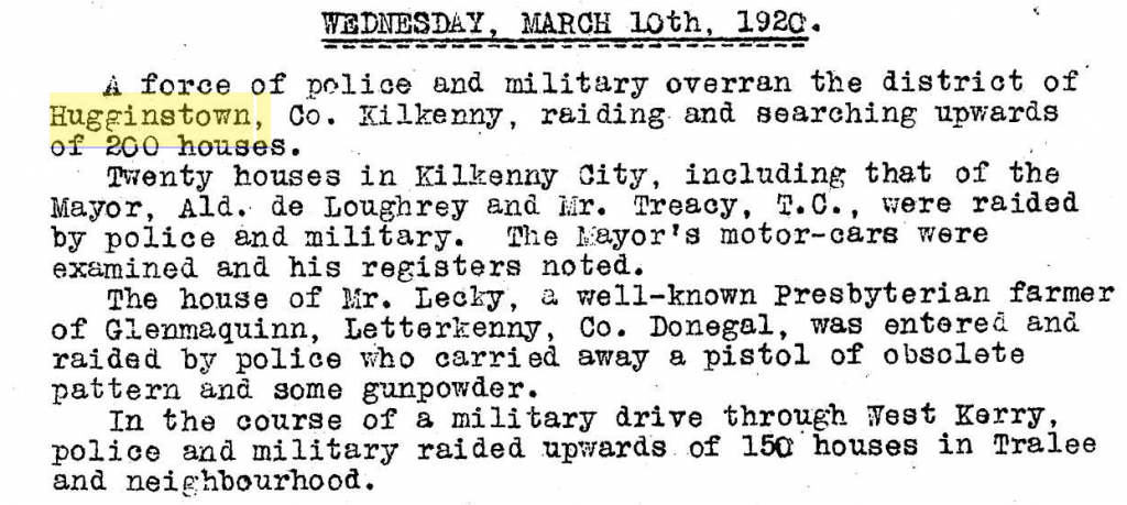 Irish war bulletin 12 March 1920 raids