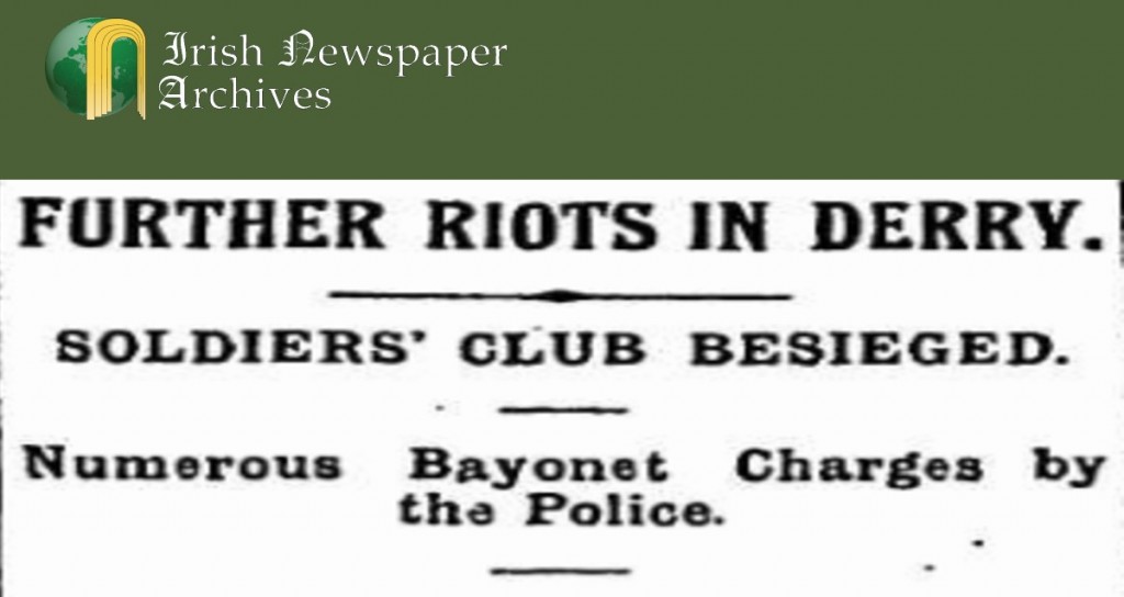 Riots Derry City Belfast Newsletter 19.April.1920