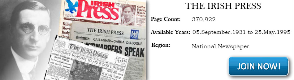 Irish Press Newspaper Archive now available from 1931 - 1995